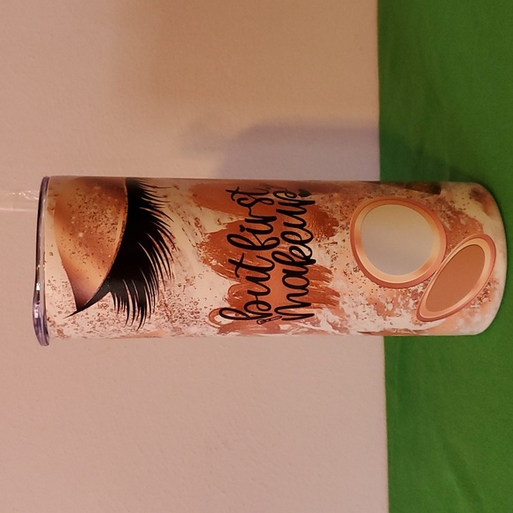 20 Oz. Stainless Steel "But First Makeup" Insulated Tumbler - Picture 1 of 8